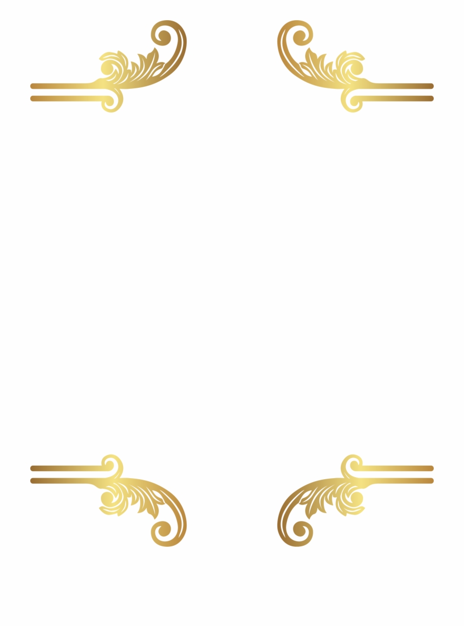 Decorative Border Clipart Png Image Gold Borders With