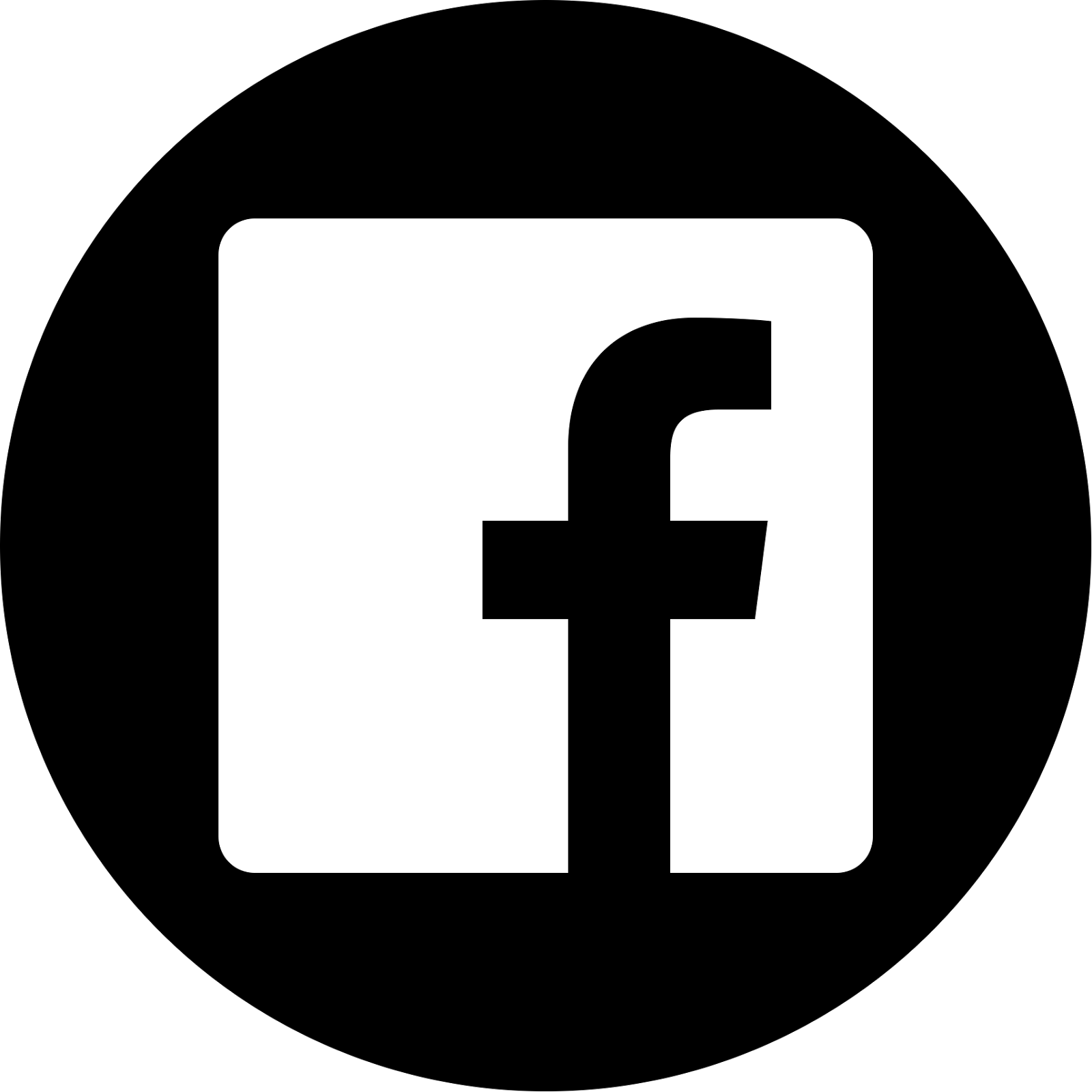 Facebook Logo Black White Transparent Background Black Facebook