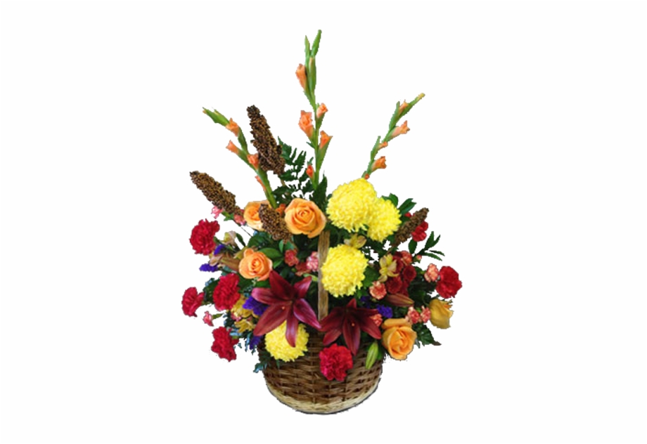 Autumn Blooms Basket Bouquet
