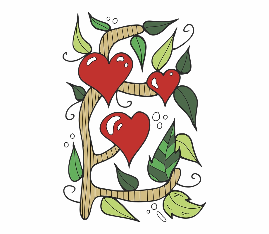 Heart Tree Flower Romantic Love Valentines Day