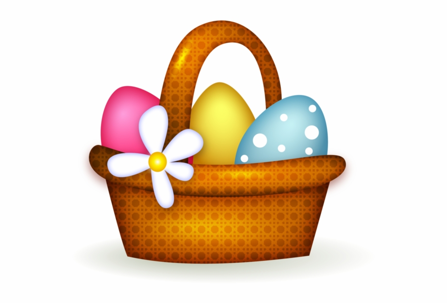 Basket Vector Easter Egg Gift Basket
