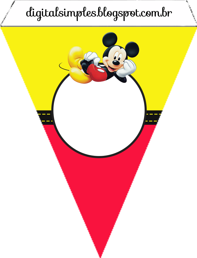 Mickey In Yellow And Red Free Printable Party