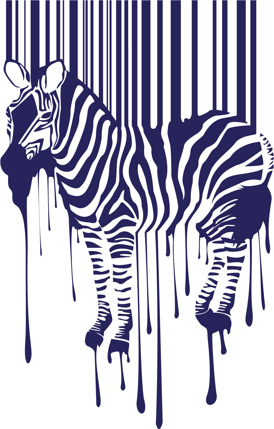 Couple Shirt Design Mystical Animals Zebra Print Barcode