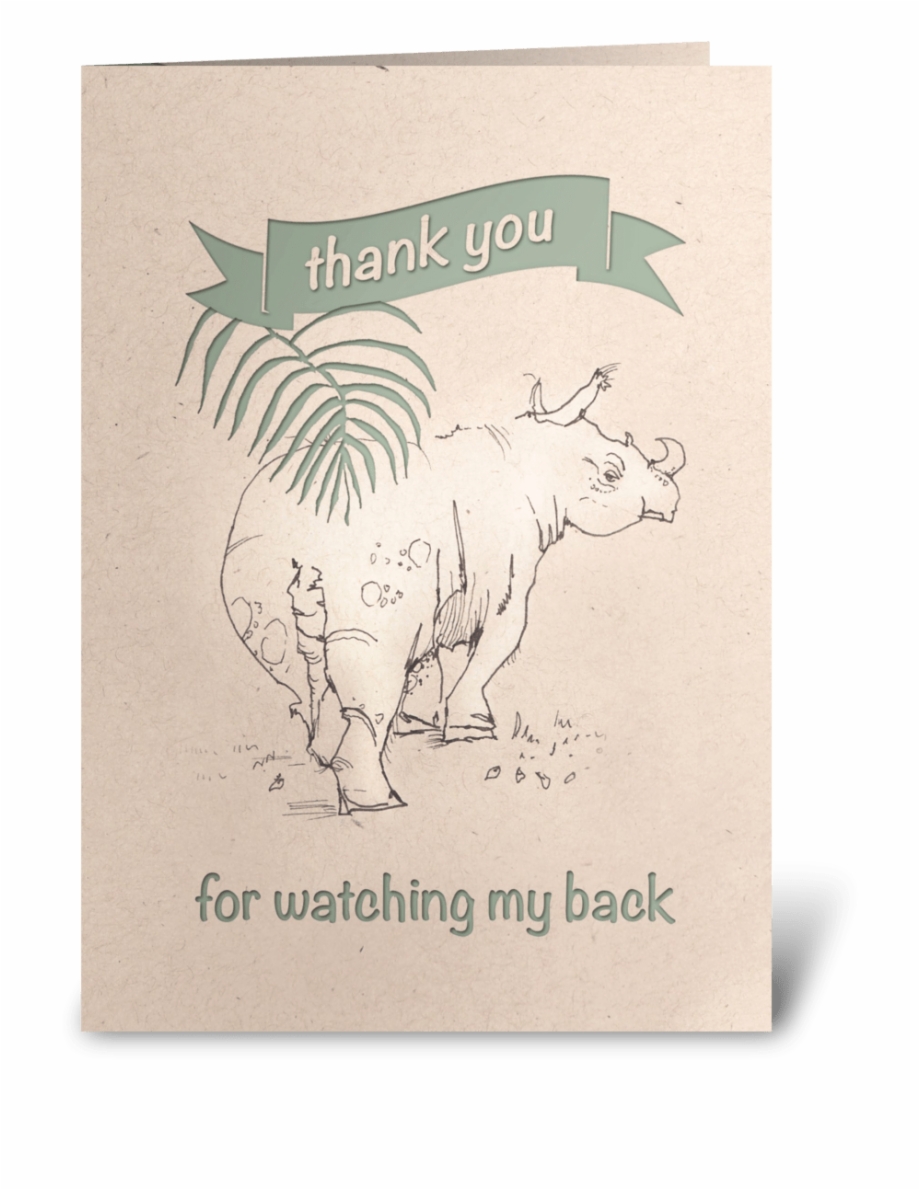 Rhino Thank You Card Illustration