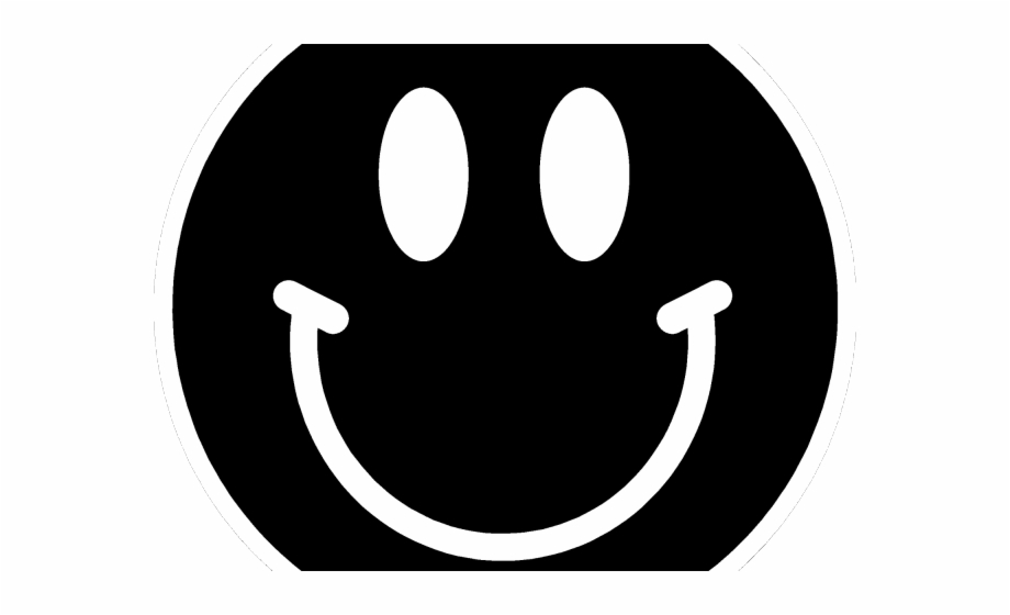 Black Smiley Face Emoticon Circle