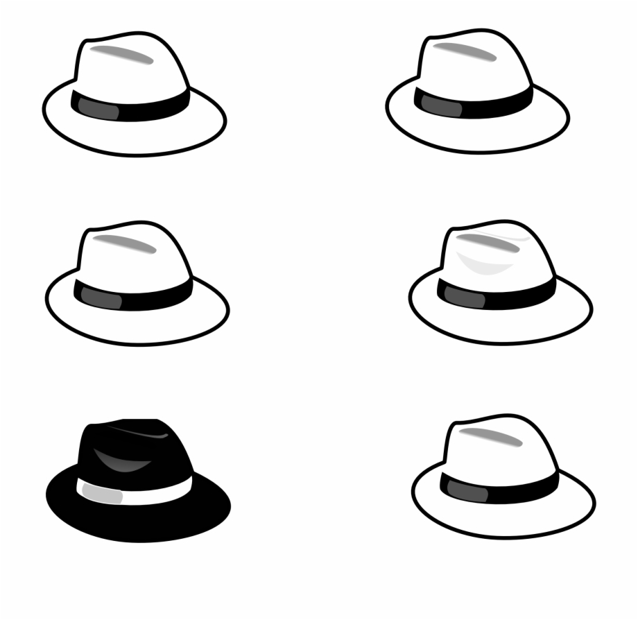 hat black and white clip art