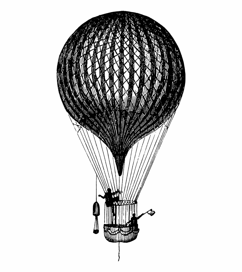 Hot Air Balloon 19Th Century Png Download Victorian