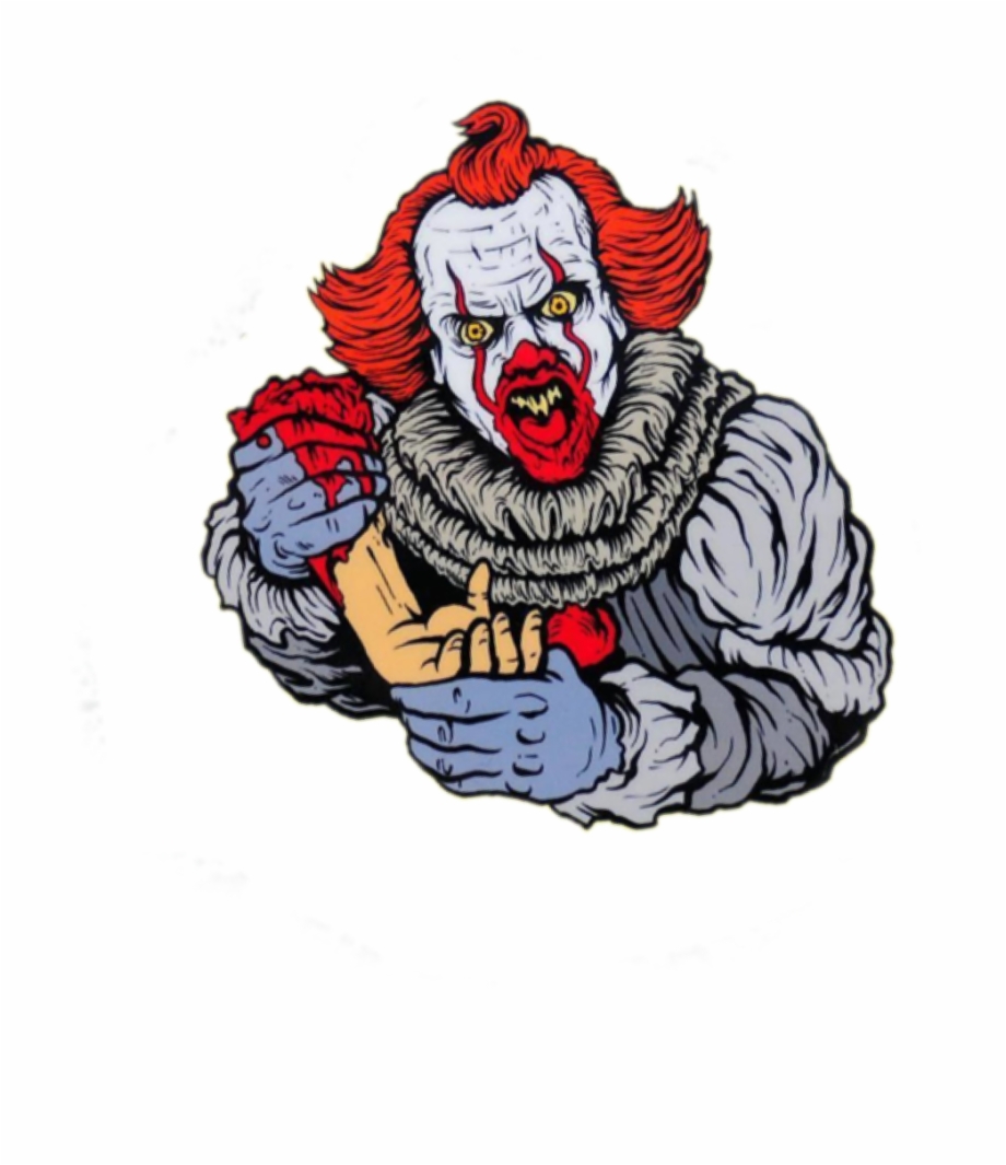 Stickergang Pennywise Clown Need A Hand Blood Illustration