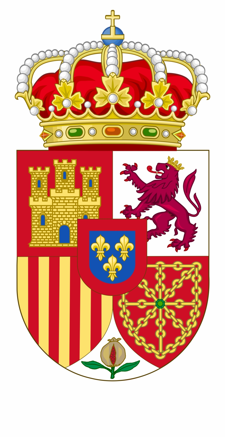 Spain Crown Png Spanish Coat Of Arms Transparent - Clip Art Library