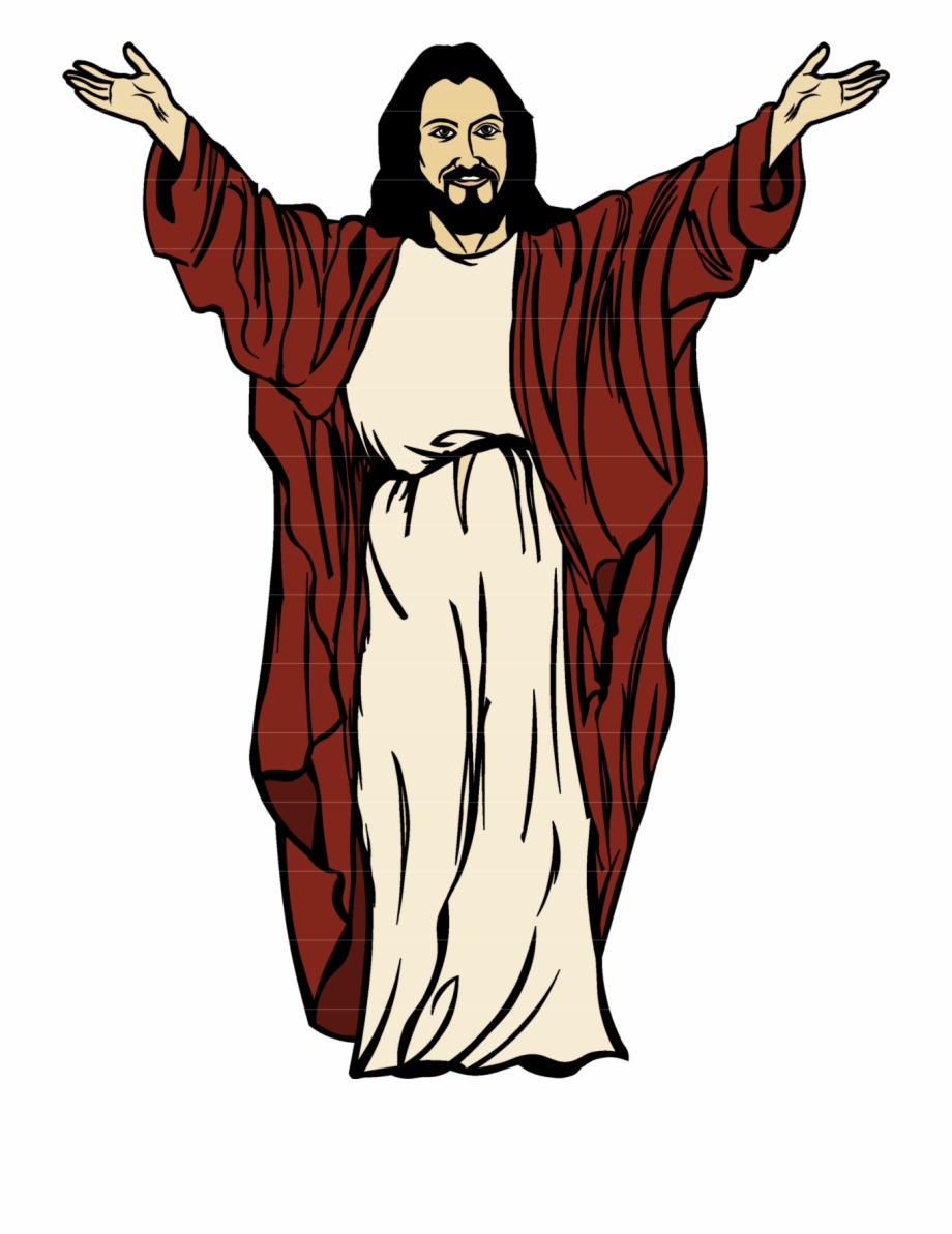 Arms Open Jesus Png Full Body Picture Cartoon
