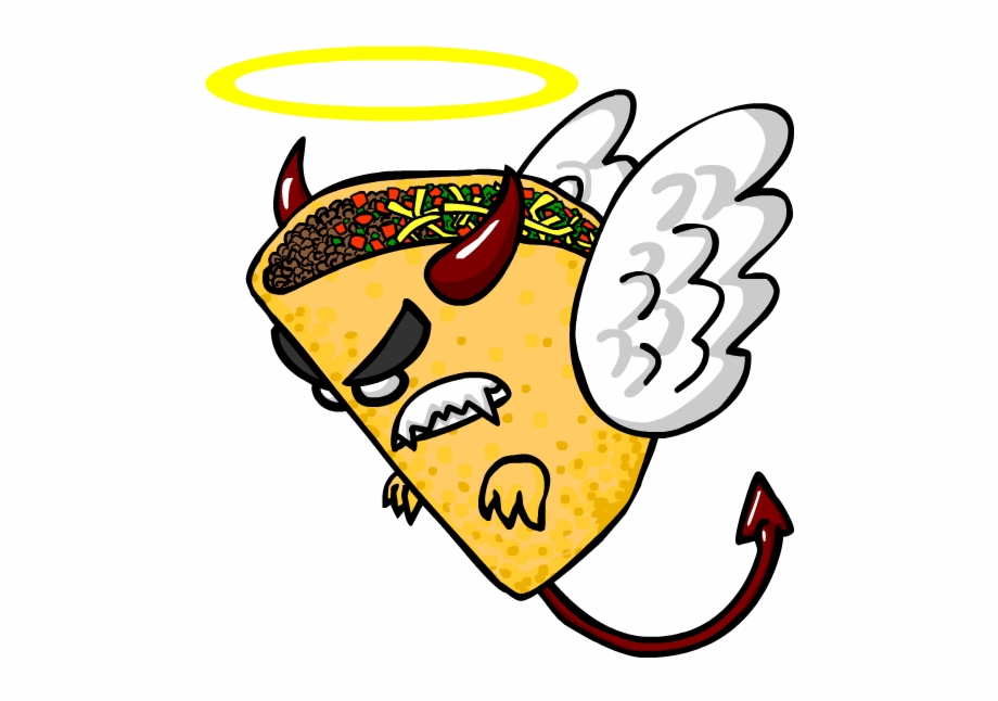 Taco Clip Guy Taco With Angel Wings