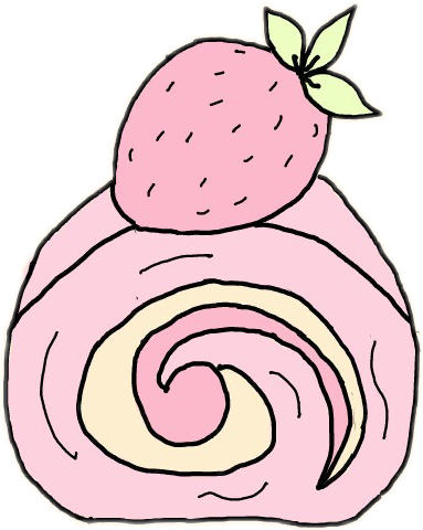Cake Roll Drawing Tumblr Strawberry Swirl Icon
