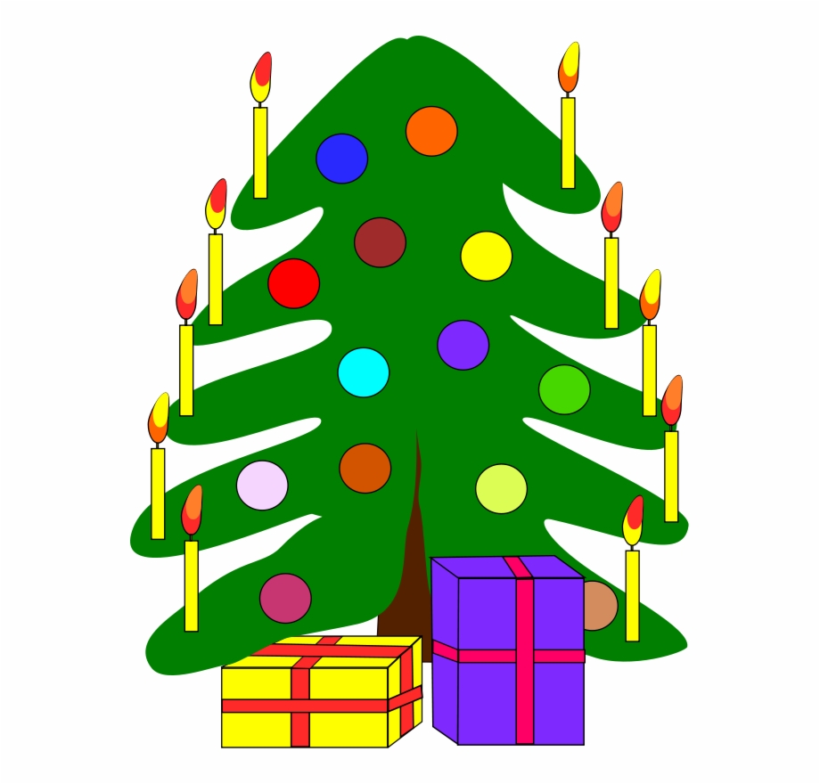 Christmas Tree Illustration Christmas Tree With 2 Presents