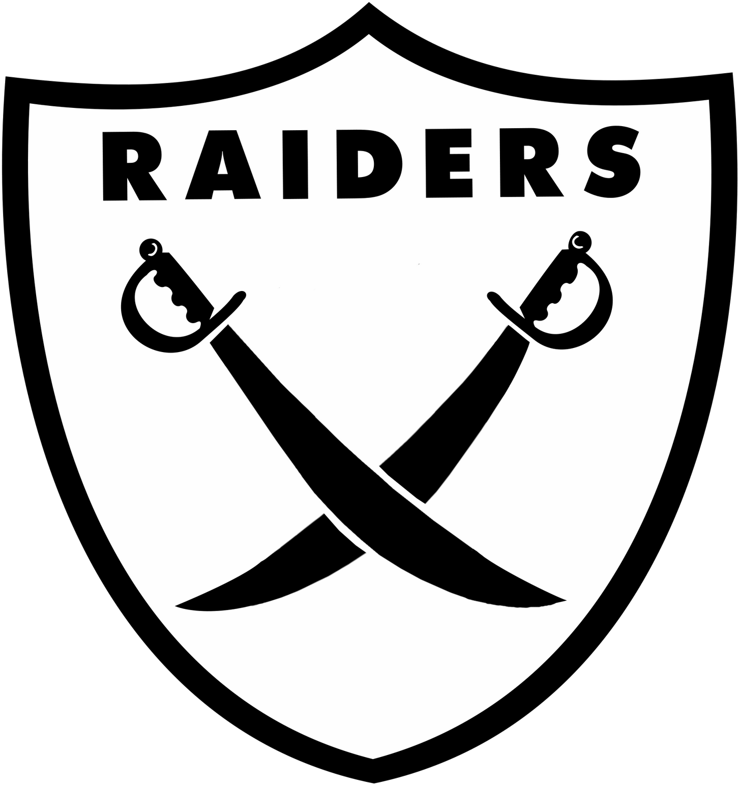 Raiders Stephen Davega Oakland Raiders Swords - Clip Art Library
