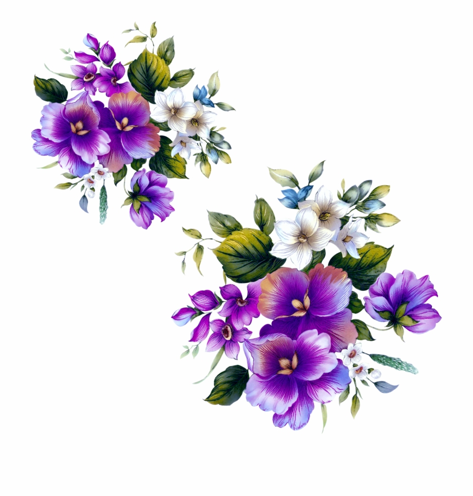Floral Design Flower Purple Purple Flower Design Png