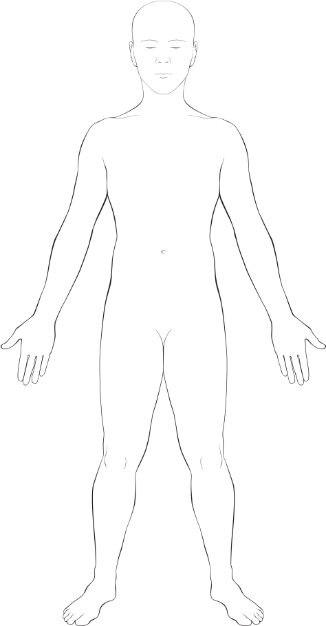 Public Domain Clip Art Image, Male body silhouette - front, ID:  13936199415552