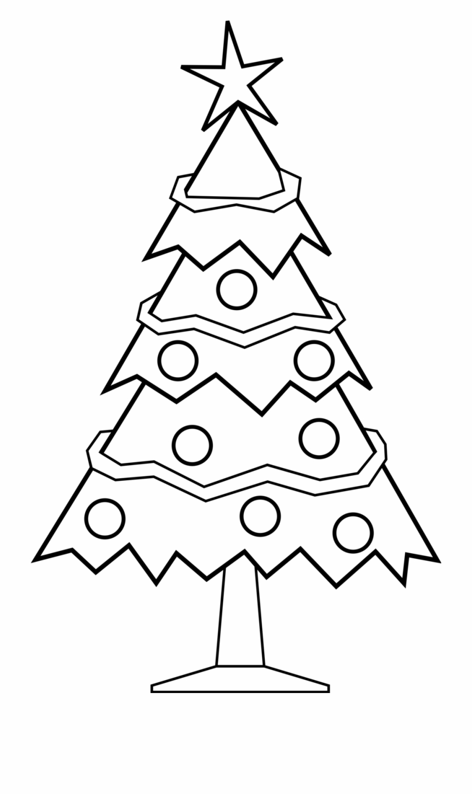 Realistic Christmas Tree Drawing Xmas Tree Clipart Black