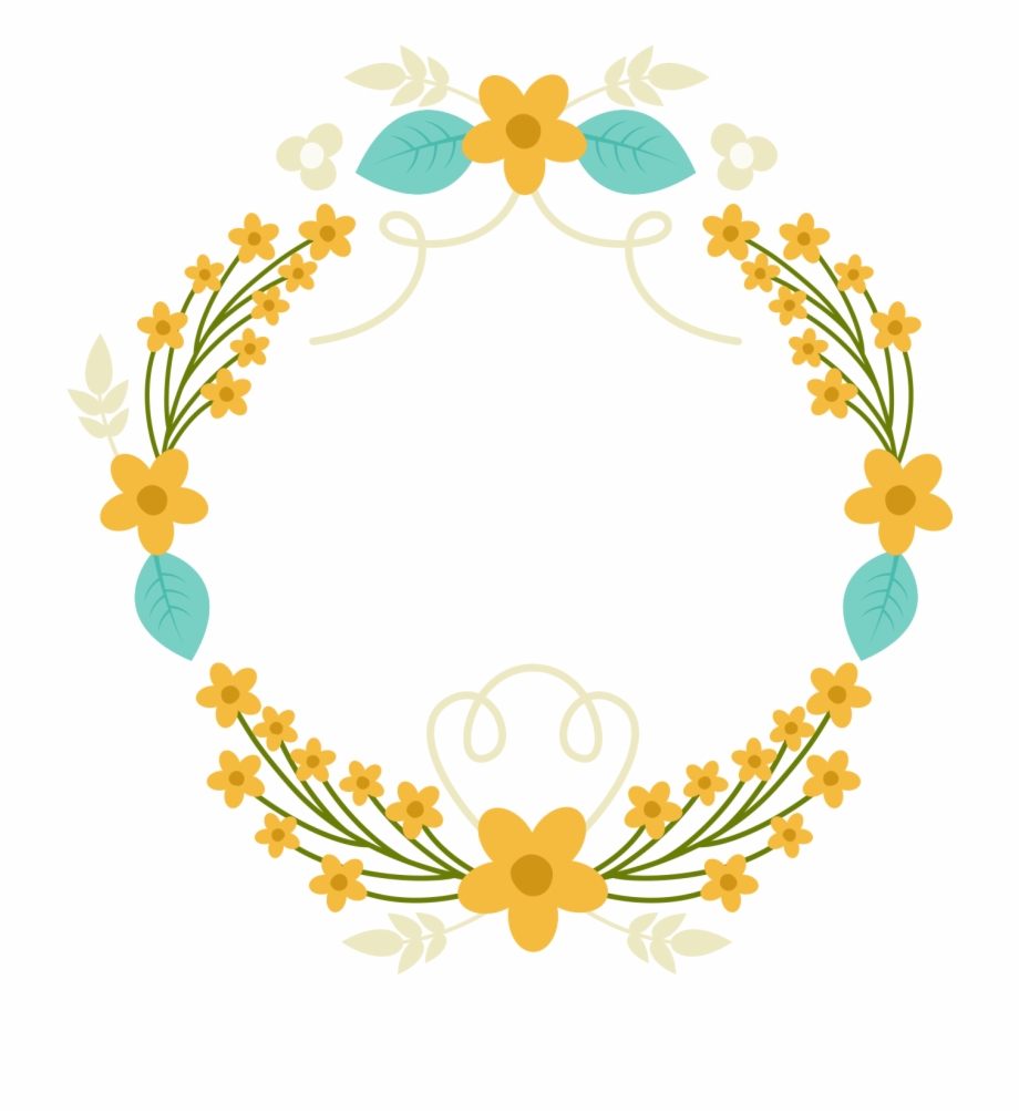 Garland Laurel Wreath Warm Color Simple Png And - Clip Art Library