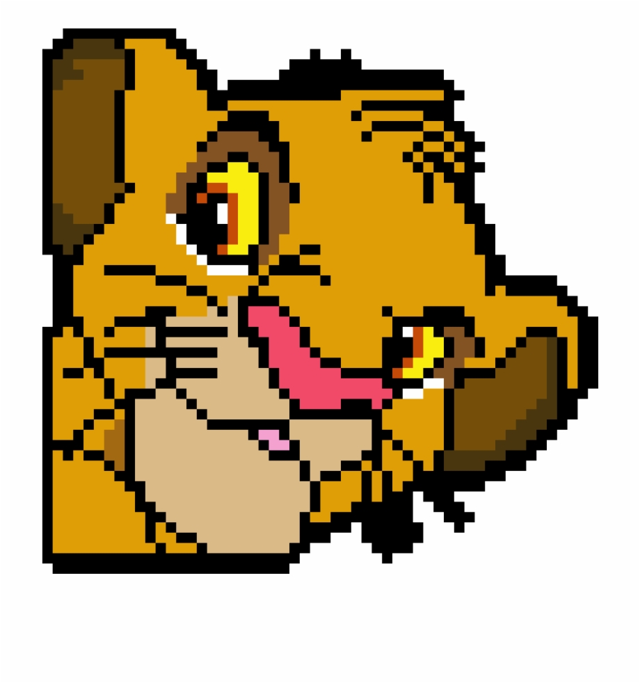 Simba Lion King Minecraft Pixel Art