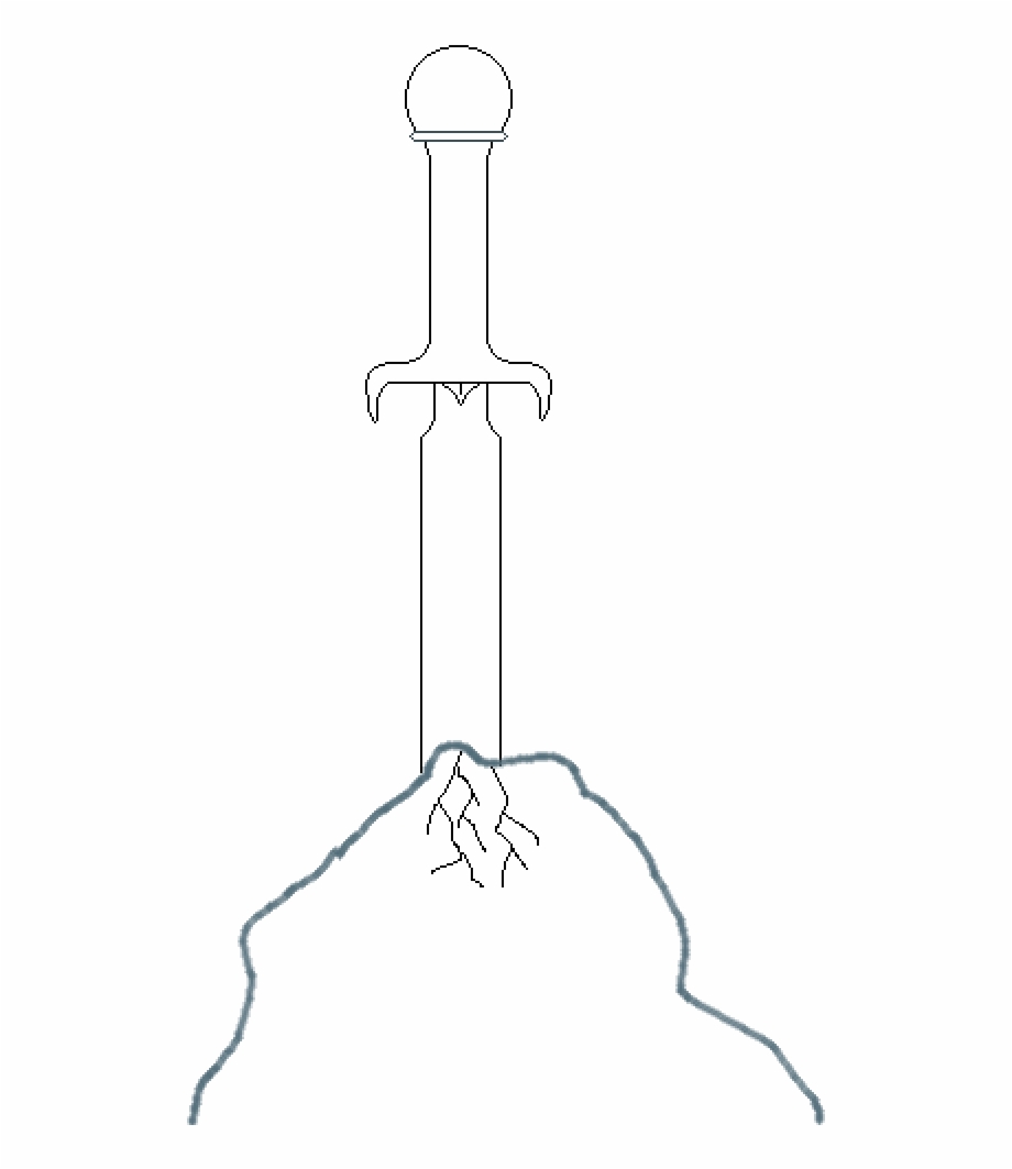 Sword In The Stone Template Drawing