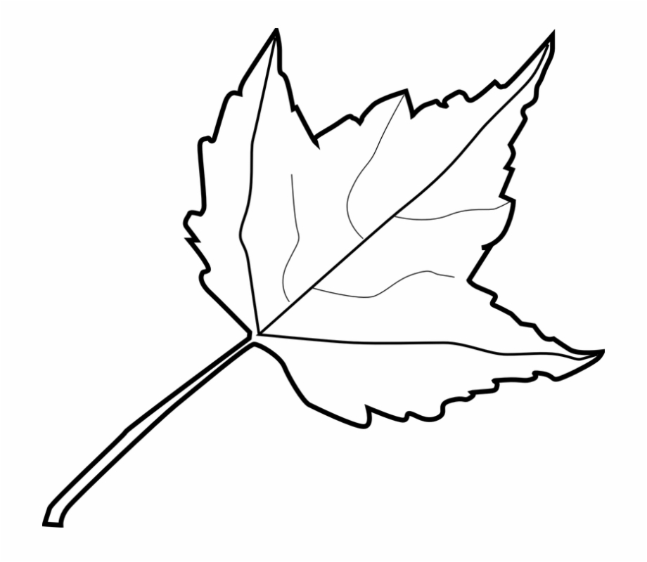 clipart leaves black and white cartoon