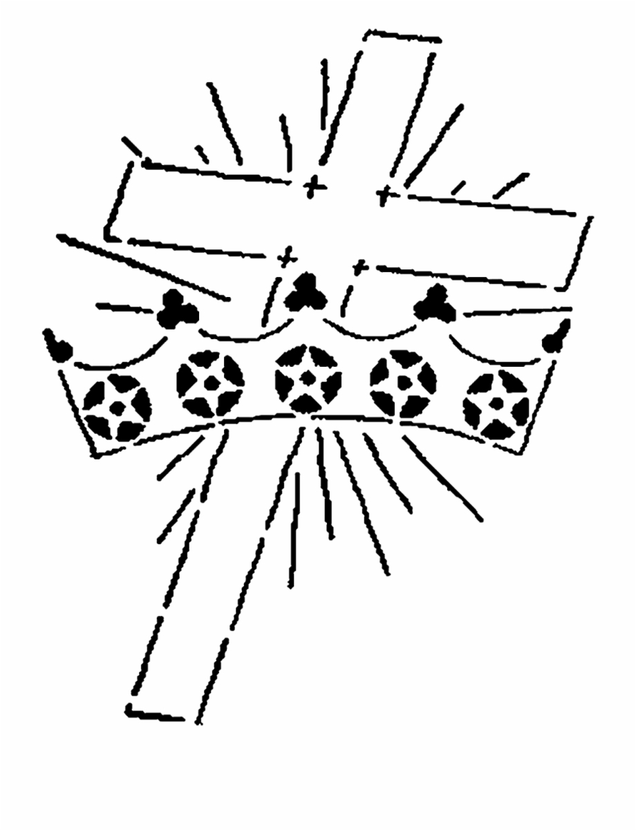 Cross And Crown Image Cross E Crown Drawing