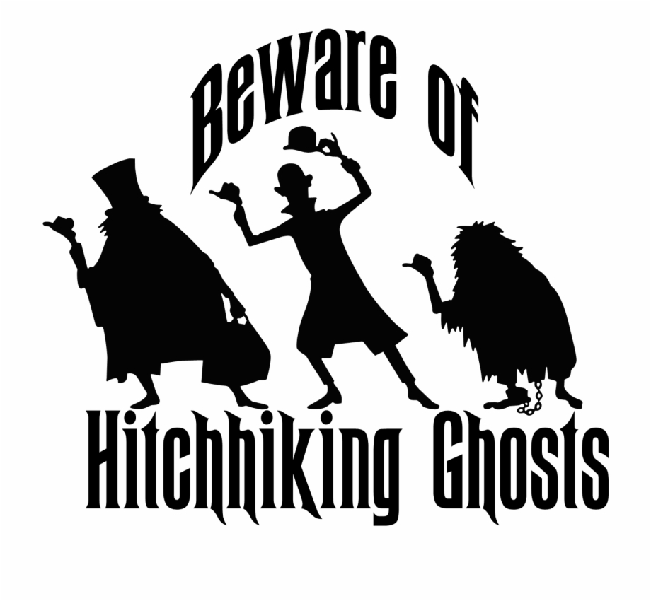 Beware Of Hitchhiking Ghosts Decal Beware Of Hitchhiking