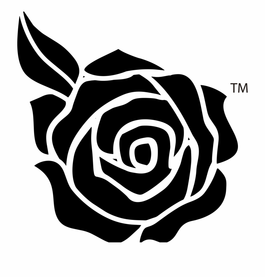 rose black and white png
