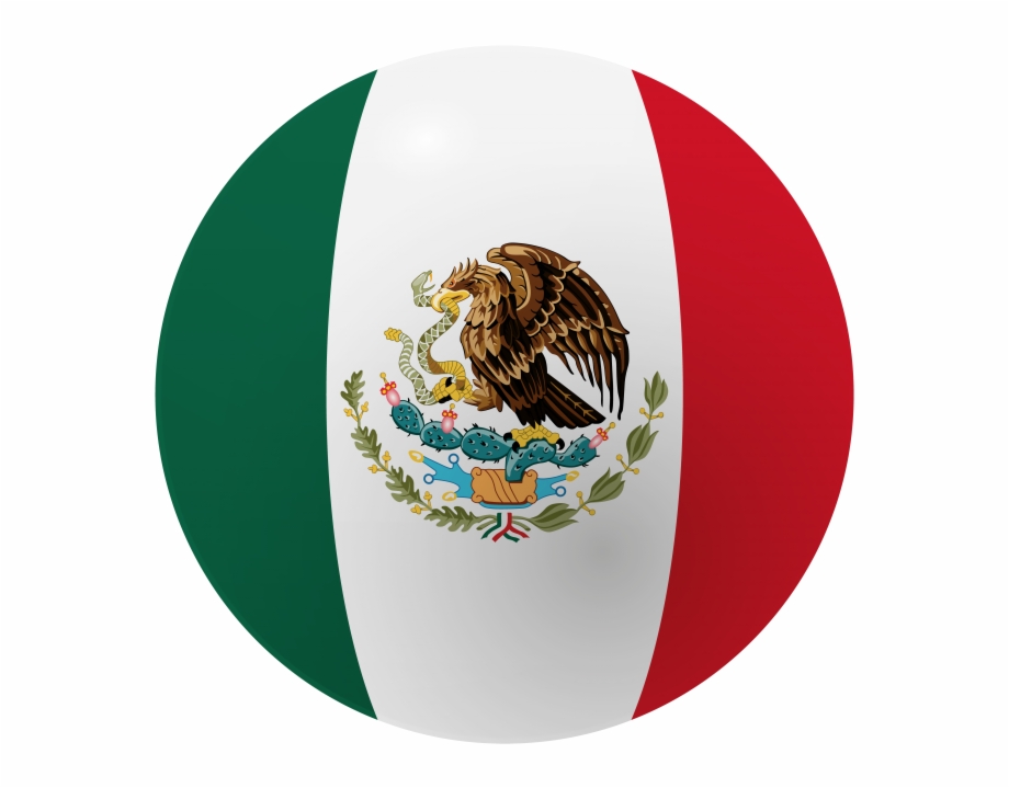 Mexico Round Flag Emoji Bandeira Do Mexico