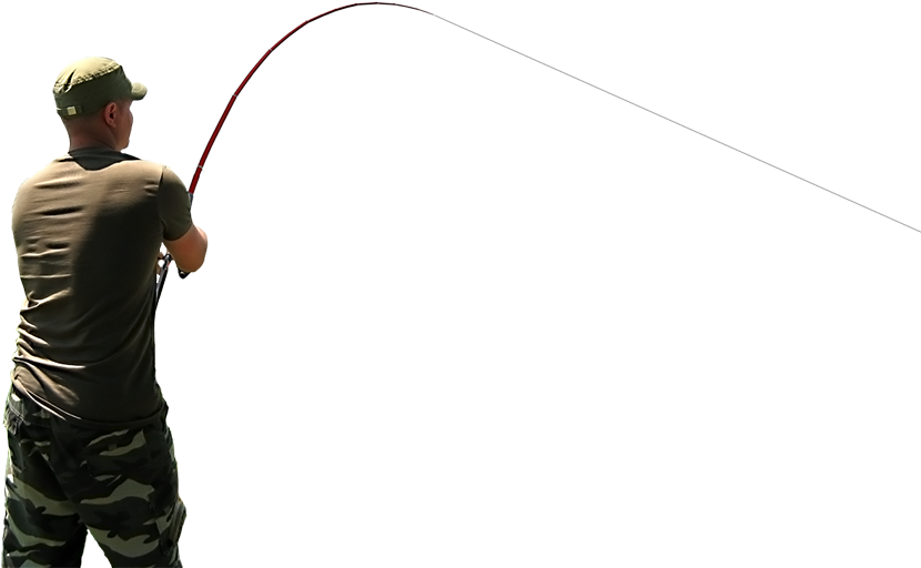 Man Fishing Png Cast A Fishing Line