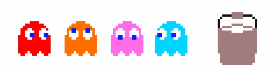Pacman Ghosts Pacman Ghost Pixel Png