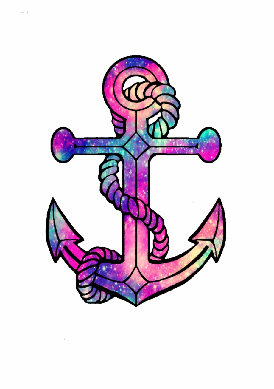 Ftedtickers Anchors Galaxy Glitter Sparkle Anchor Anchor Tattoo