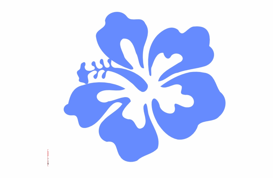 Light Blue Hibiscus Flower Svg Clip Arts 600
