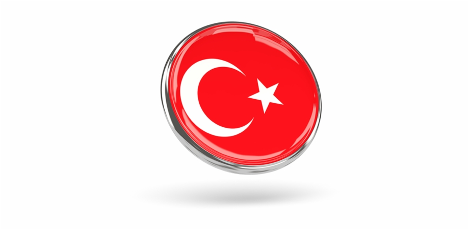 Illustration Of Flag Of Turkey Circle