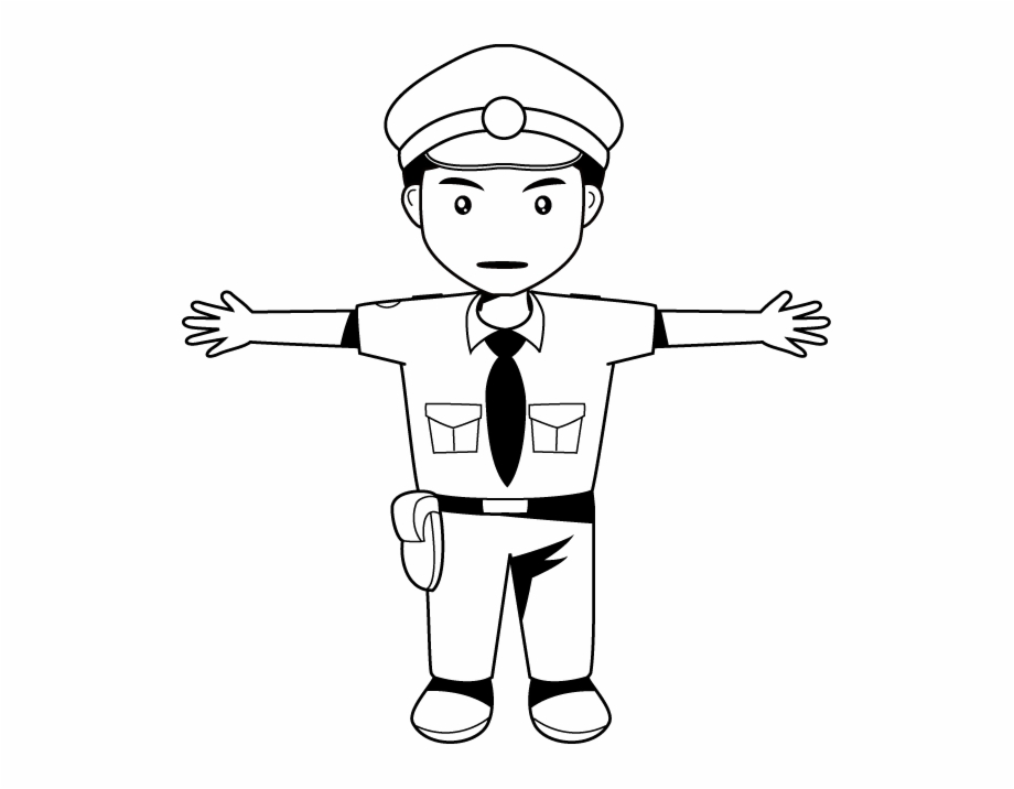 security guard clipart black and white