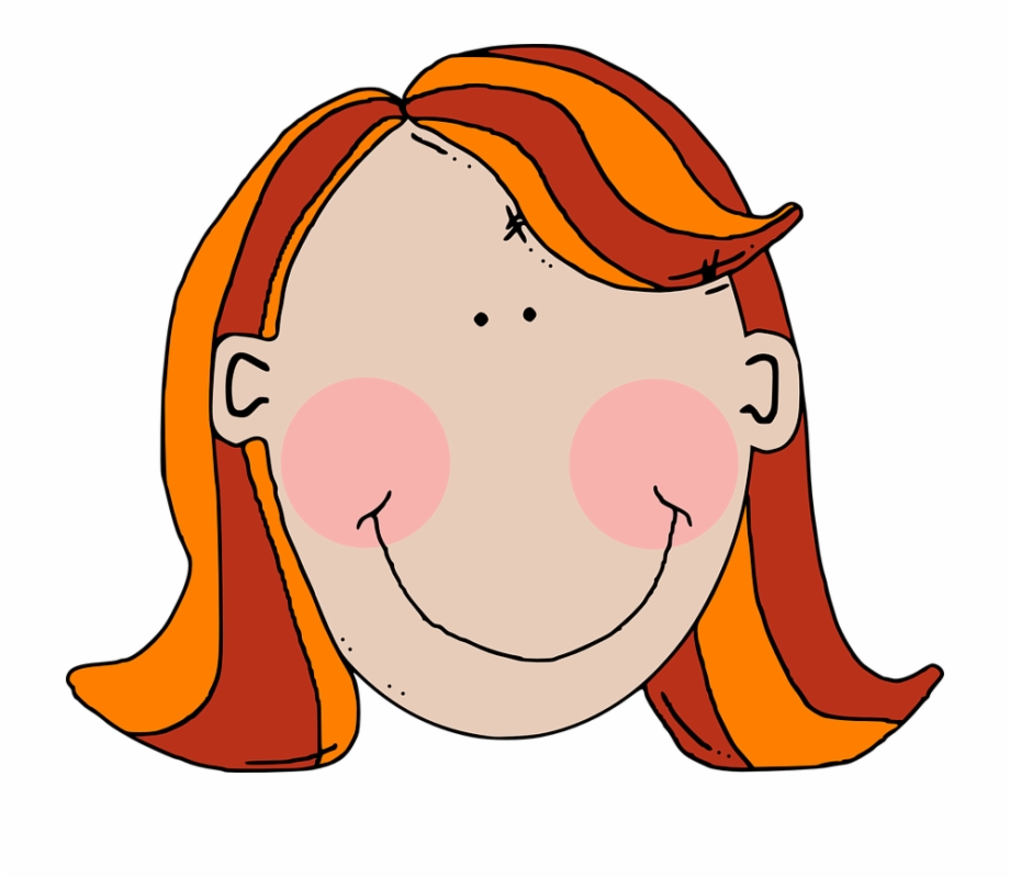 Girl Head Face Child Teenage Animation Girl Blank