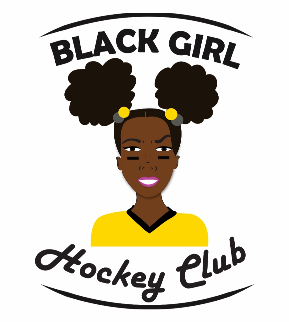 Black Girl Hockey Club Cartoon