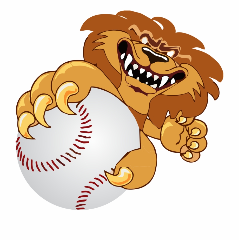Animated Lions Playing Baseball