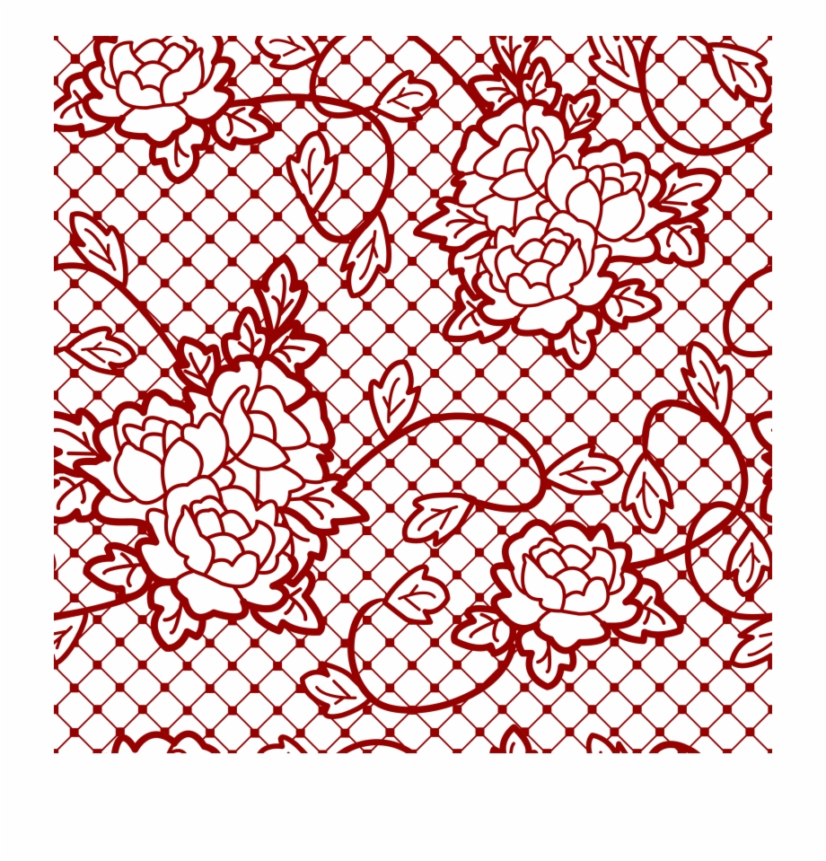 Decorative With Roses Dentelle Rouge Png