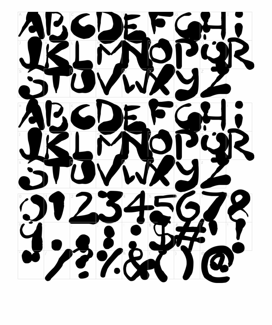 Paint Blobs Font Calligraphy