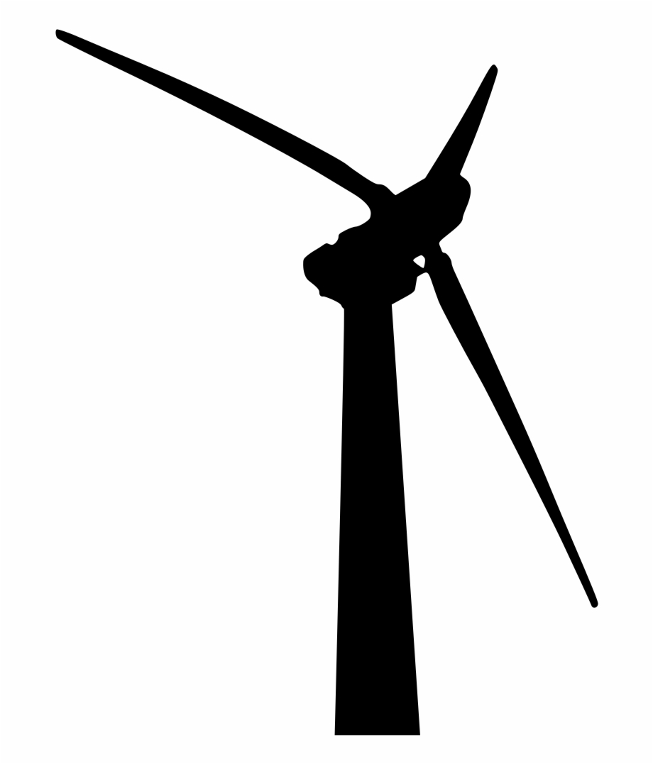 File Windmill Svg Wind Turbine Silhouette Png