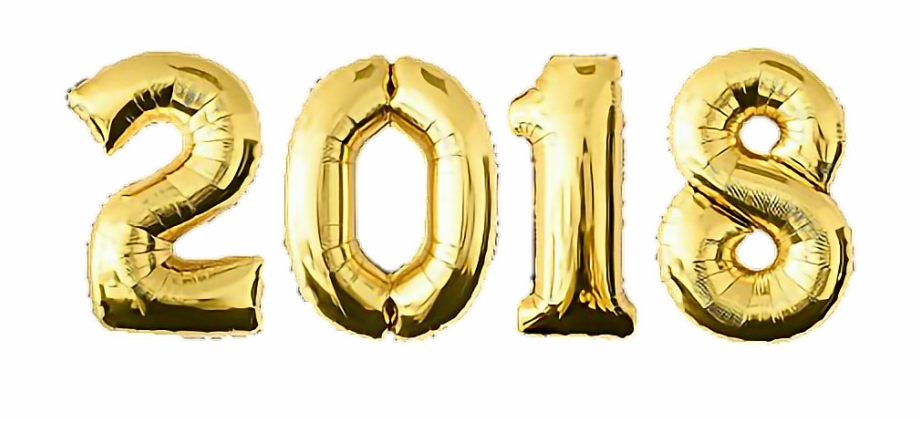 2018 Gold Png 2018 Gold Balloon Png