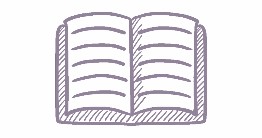 Open Book Icon Purple Book Sketch