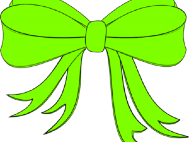 light green bow clipart