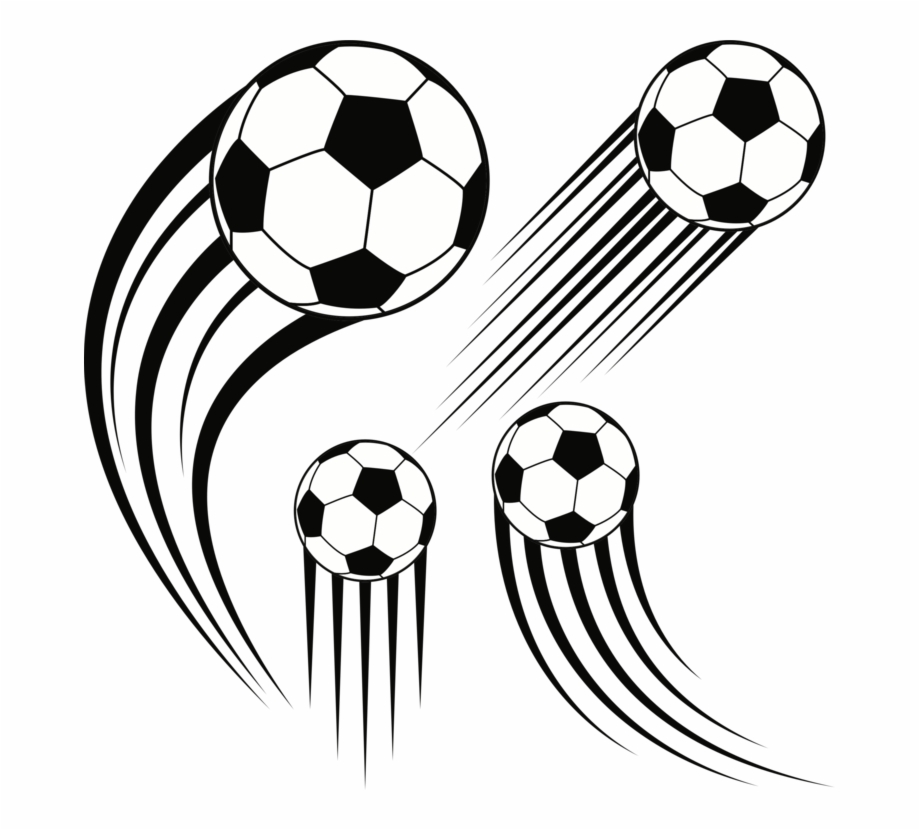 Players Clipart Line Art Football Soccer Ball Vector