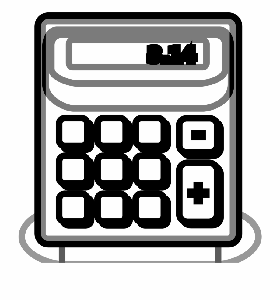 calculator clip art black and white