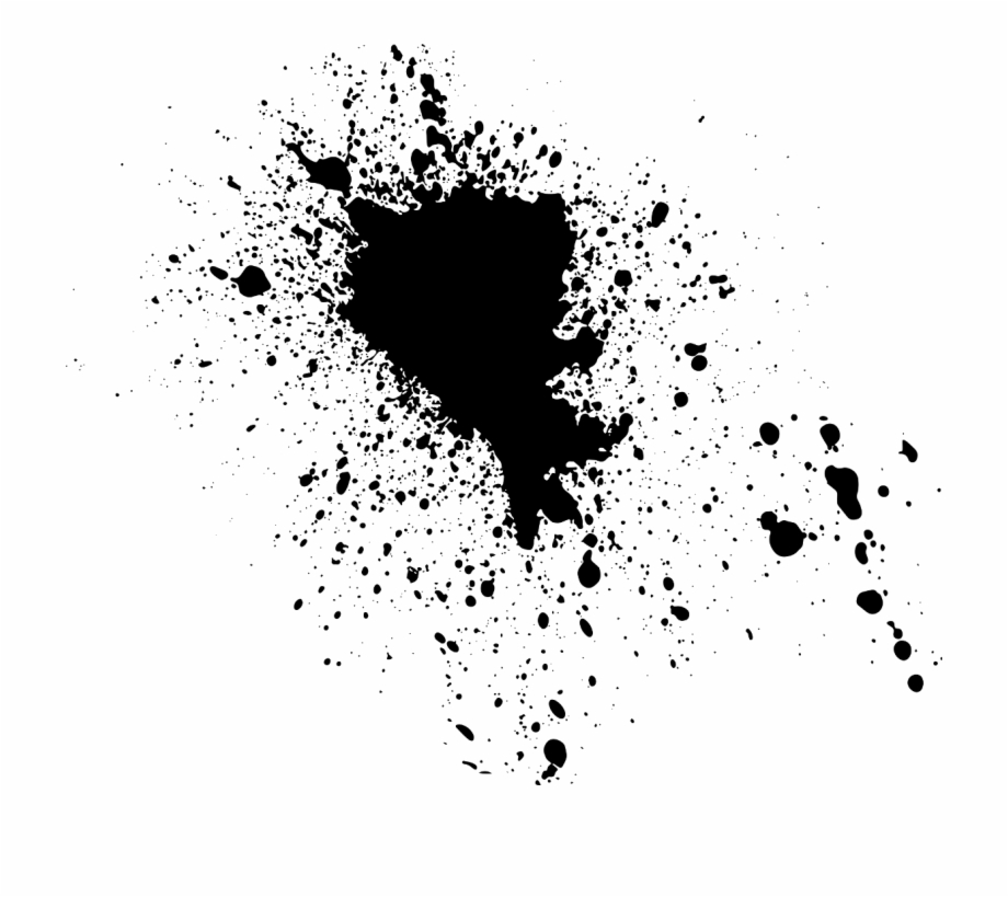 Paint Splash Ink Drop Splattered Silhoue Black Paint