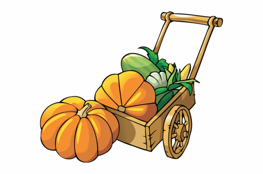 Wooden Cart Full Of Pumpkins Clip Art Pumpkin