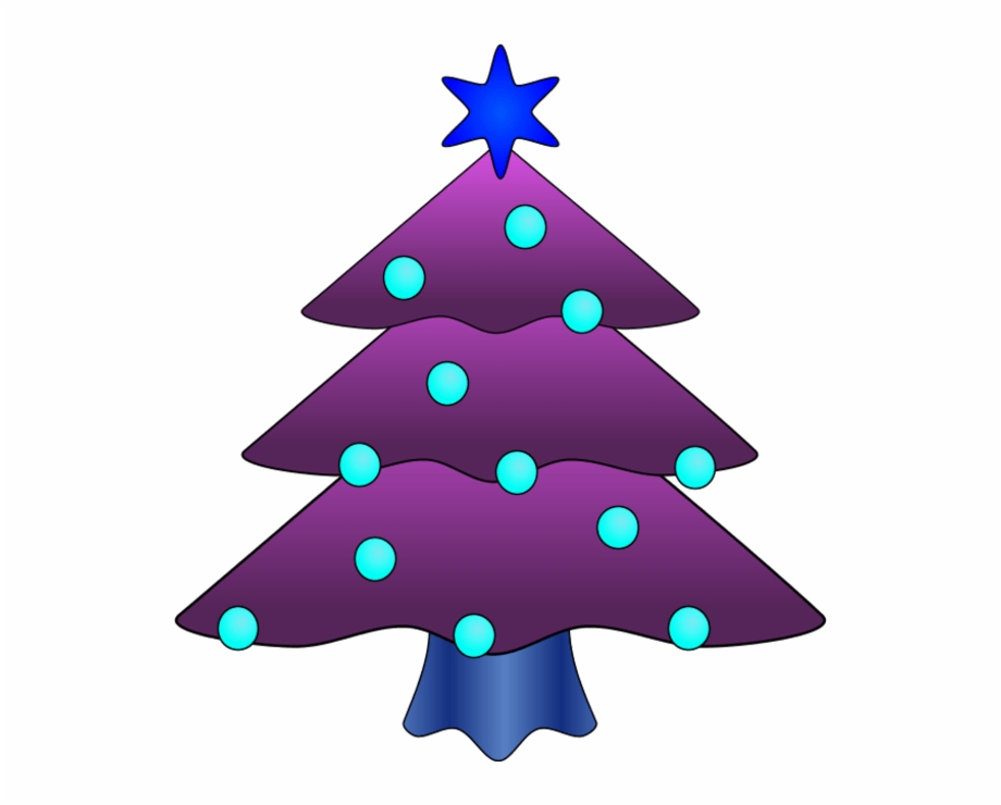 Purple Christmas Tree Clip Art Christmas Tree Vector