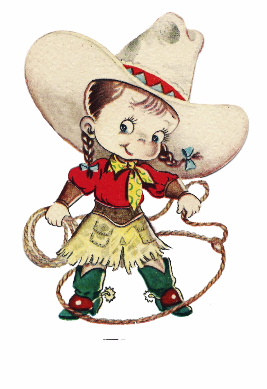 Vintage Cowgirl Clipart